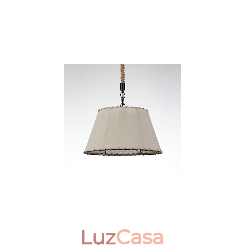 1 Luzes Pendentes Estilo Vintage Estilo Industrial Amarelo Tecido & Metais Drop Light