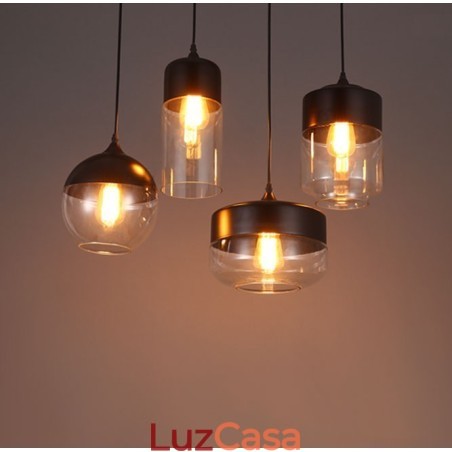 A loja Nordic Creative Stair Shop'S Art Wrought Iron Glass Chandelier Lamp A loja Nordic Creative Stair Shop'S Art Wrought Iron Glass Chandelier Lamp