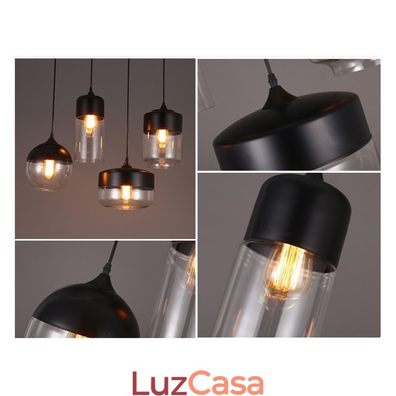 A loja Nordic Creative Stair Shop'S Art Wrought Iron Glass Chandelier Lamp