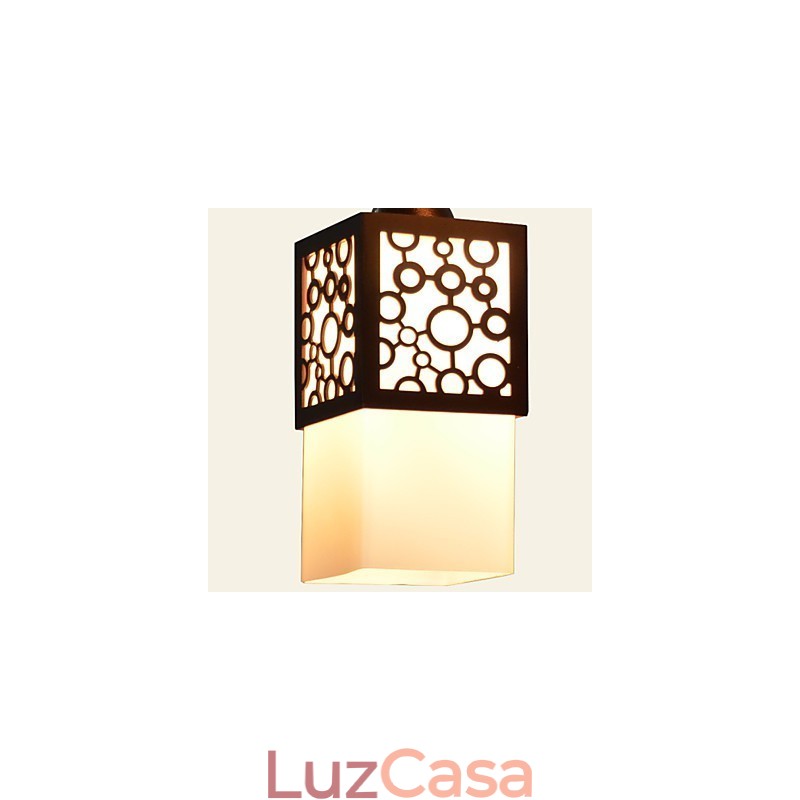 Lâmpada de luz suspensa American Country Woodiness