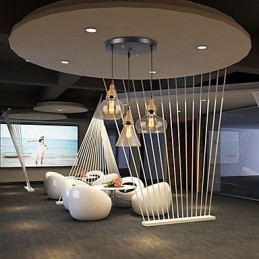 Lâmpada de cristal com grãos de madeira criativa norte-americana, restaurando antigas formas de luz