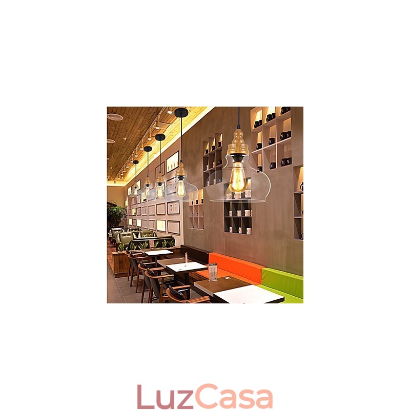Lâmpada de cristal com grãos de madeira criativa norte-americana, restaurando antigas formas de luz