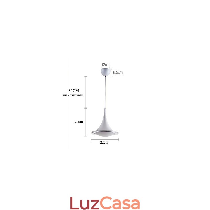 Lustre pendente trompete Droplight acrílico