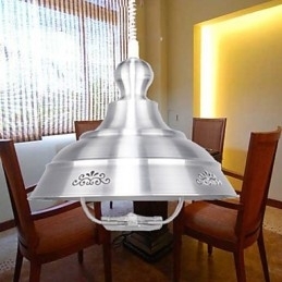 Lustre nórdico pequeno de vitral restaurando formas antigas