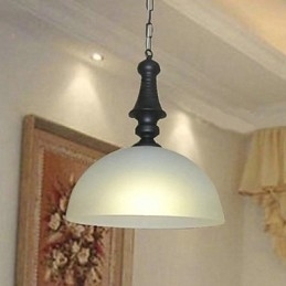 Luminária pendente de metal com pintura em estilo mini tigela clássica tradicional