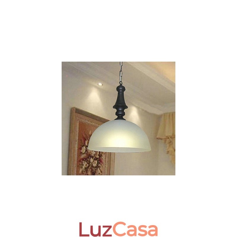 Luminária pendente de metal com pintura em estilo mini tigela clássica tradicional