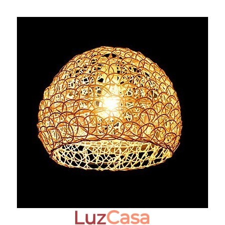 Lâmpada de teto suspensa de cabeça única moderna Rural Cany Art Woven Rattan Lâmpada de teto suspensa de cabeça única moderna Rural Cany Art Woven Rattan