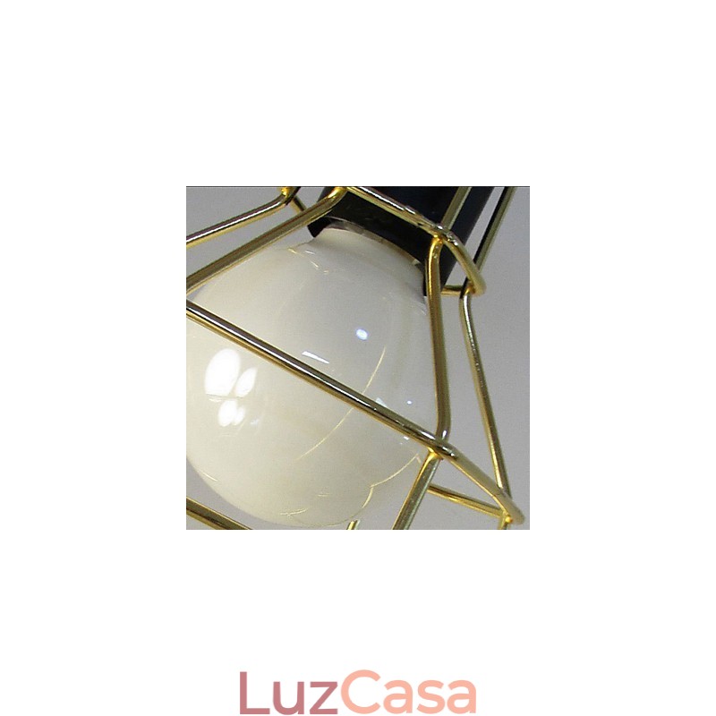 Luz pendente de metal galvanizado country para garagem