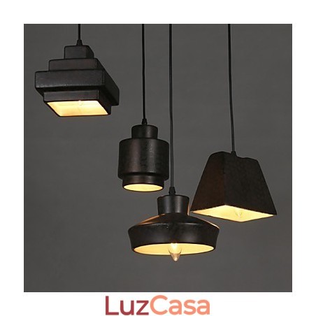 Lustre de vidro retrô americano estilo country com luz suspensa enferrujada Lustre de vidro retrô americano estilo country com luz suspensa enferrujada