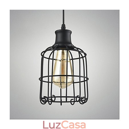 Edison Vintage Light Luminária pendente Lustre Gaiola Abajur