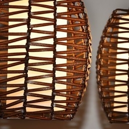 Cany Art Weaving Lâmpada de luz suspensa contraída clássica