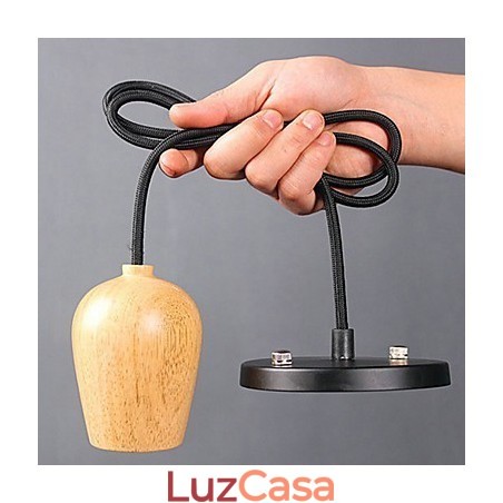 Pingente de madeira estilo country mini outros luz de garagem de bambu Pingente de madeira estilo country mini outros luz de garagem de bambu