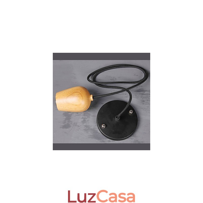 Pingente de madeira estilo country mini outros luz de garagem de bambu