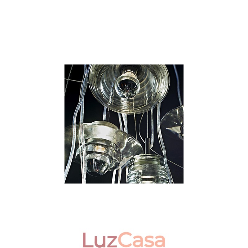 Luminária pendente de vidro contemporânea moderna