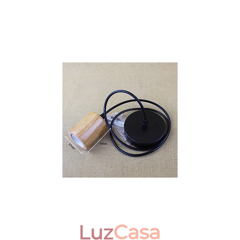 Luzes Pendentes Tradicionais Clássico Vintage Retro Country Garagem Madeira Bambu