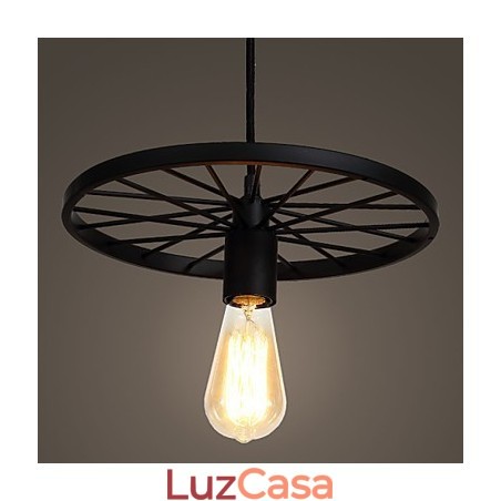 Luminárias pendentes retrô estilo loft, lustre de ferro forjado estilo industrial, roda americana Luminárias pendentes retrô estilo loft, lustre de ferro forjado estilo industrial, roda americana