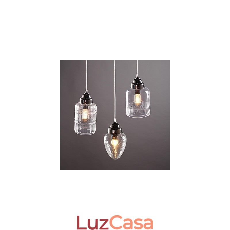 Moderno Contemporâneo Tradicional Clássico Vintage Lanterna Country Níquel Vidro Pingente Luz Jantar