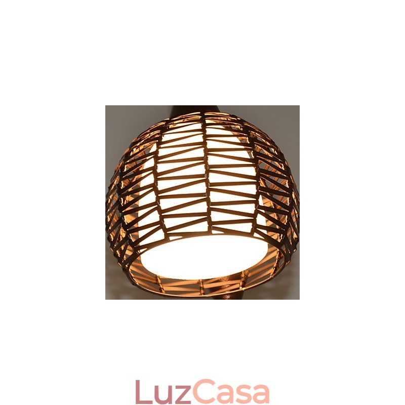 Lâmpada de luz suspensa contratada clássica de tecelagem de arte rural Cany