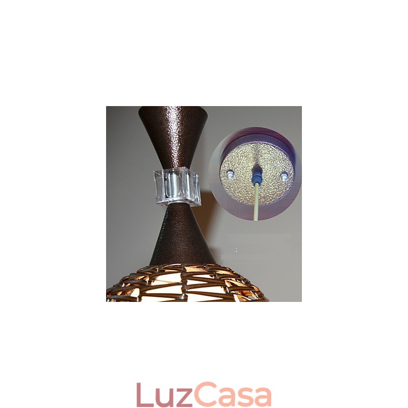 Lâmpada de luz suspensa contratada clássica de tecelagem de arte rural Cany