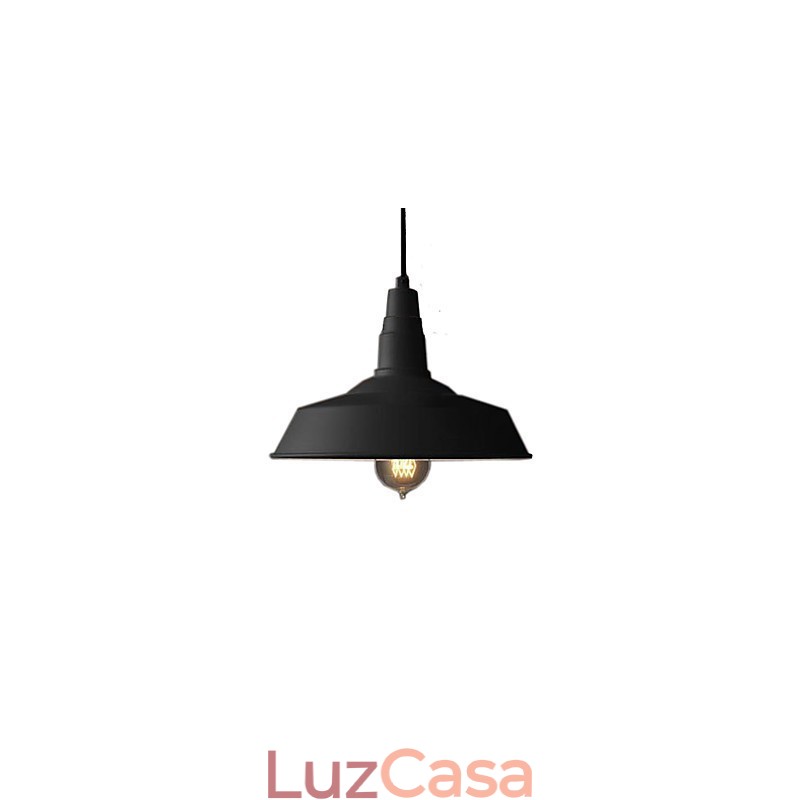 Luminária pendente de metal com pintura vintage