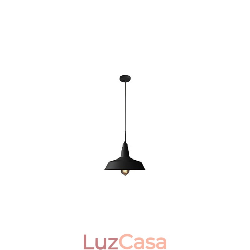 Luminária pendente de metal com pintura vintage