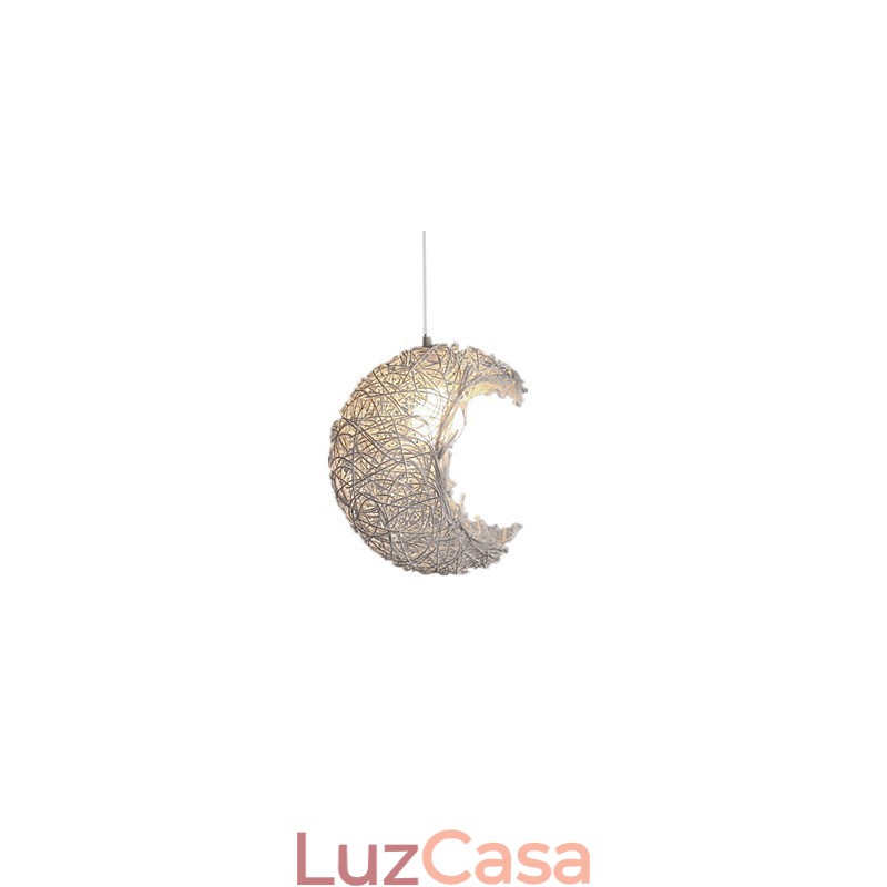 Lâmpada de teto suspensa de cabeça única moderna Rural Cany Art Woven Rattan