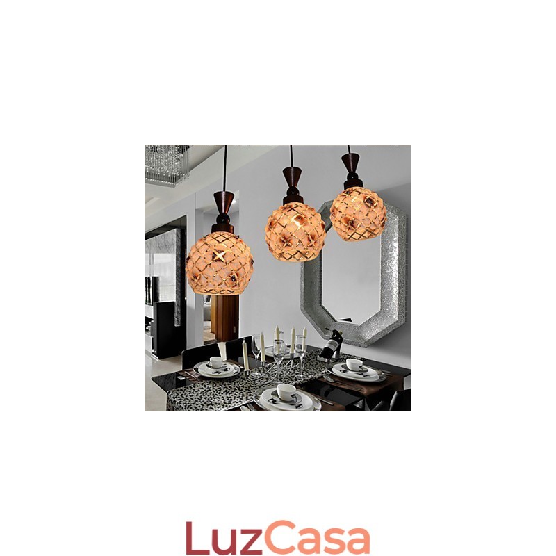 Cilíndrico Vidro Reto Cabeça Única Tambor Tambor Simples Droplight Lâmpada Iluminação