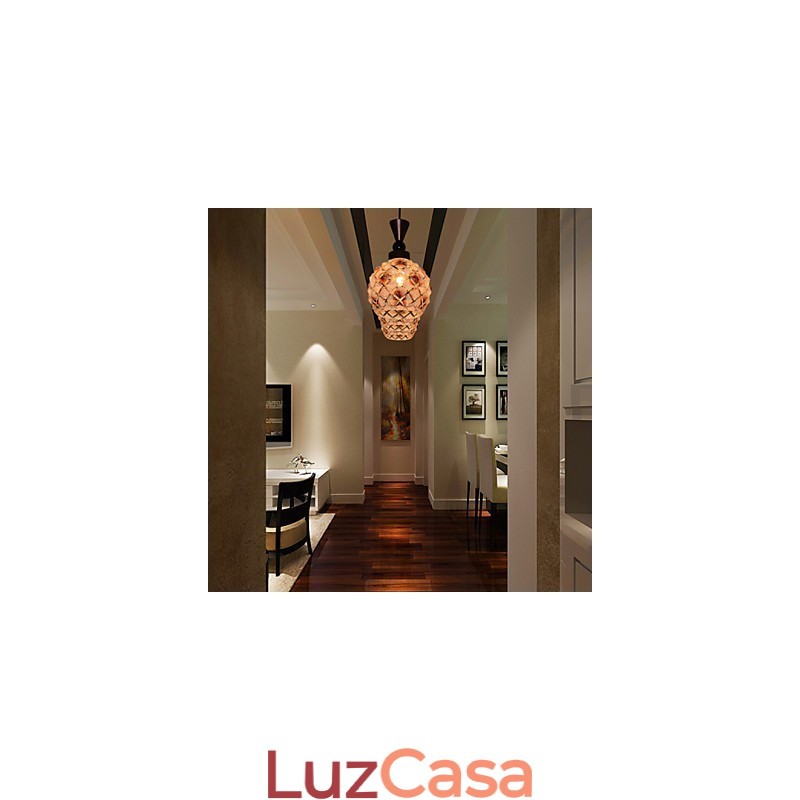 Cilíndrico Vidro Reto Cabeça Única Tambor Tambor Simples Droplight Lâmpada Iluminação