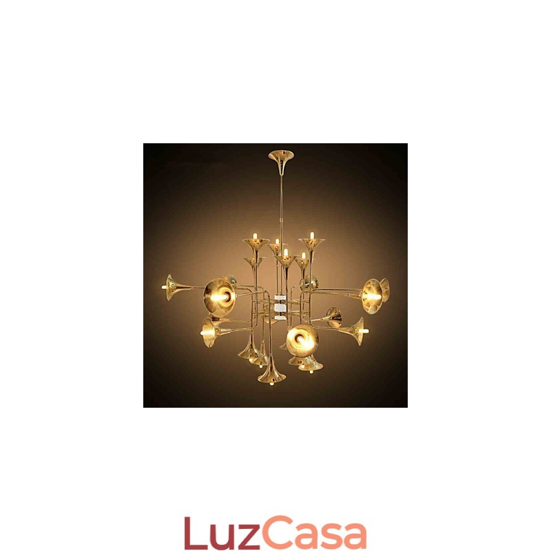 Lustre de metal galvanizado estilo country mini