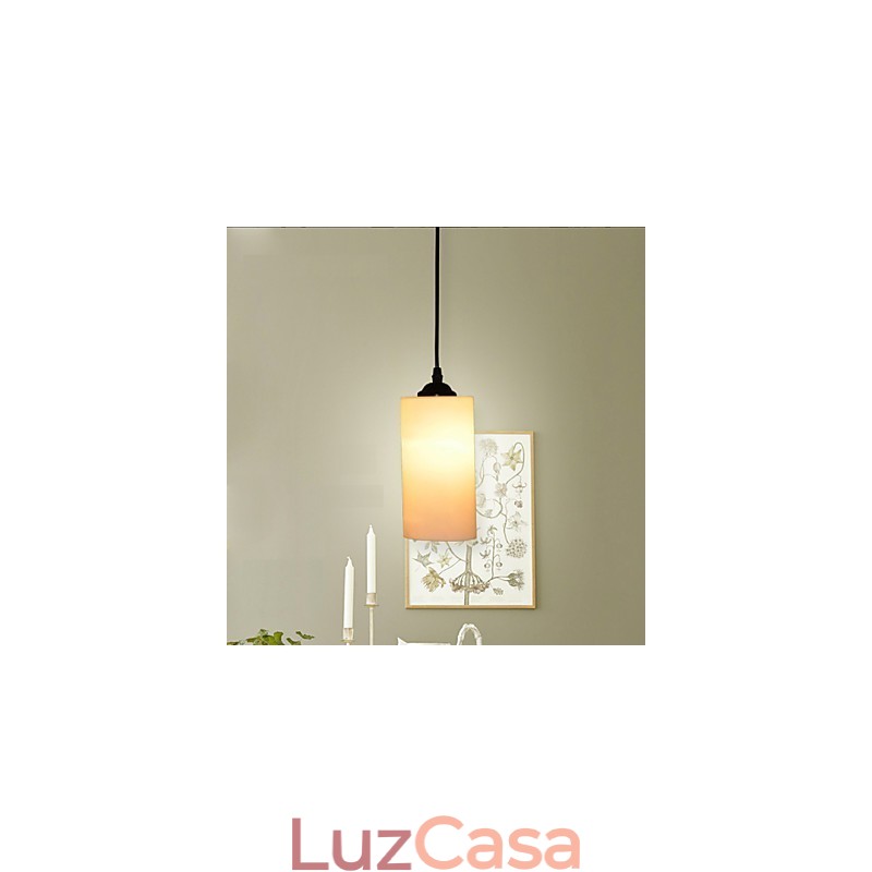 Lâmpada de luz de gota de cabeça única de vidro reto redondo