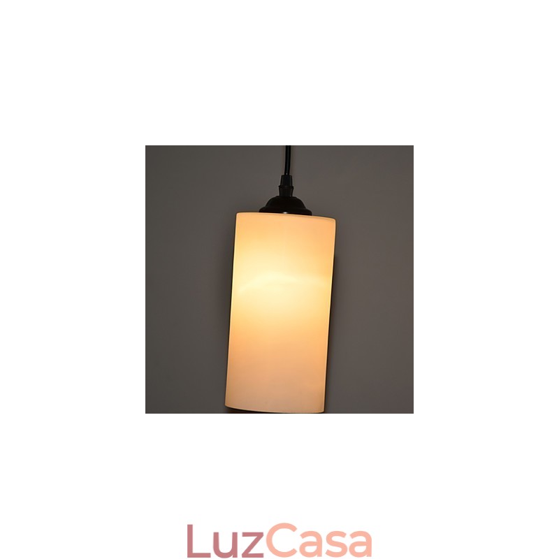 Lâmpada de luz de gota de cabeça única de vidro reto redondo