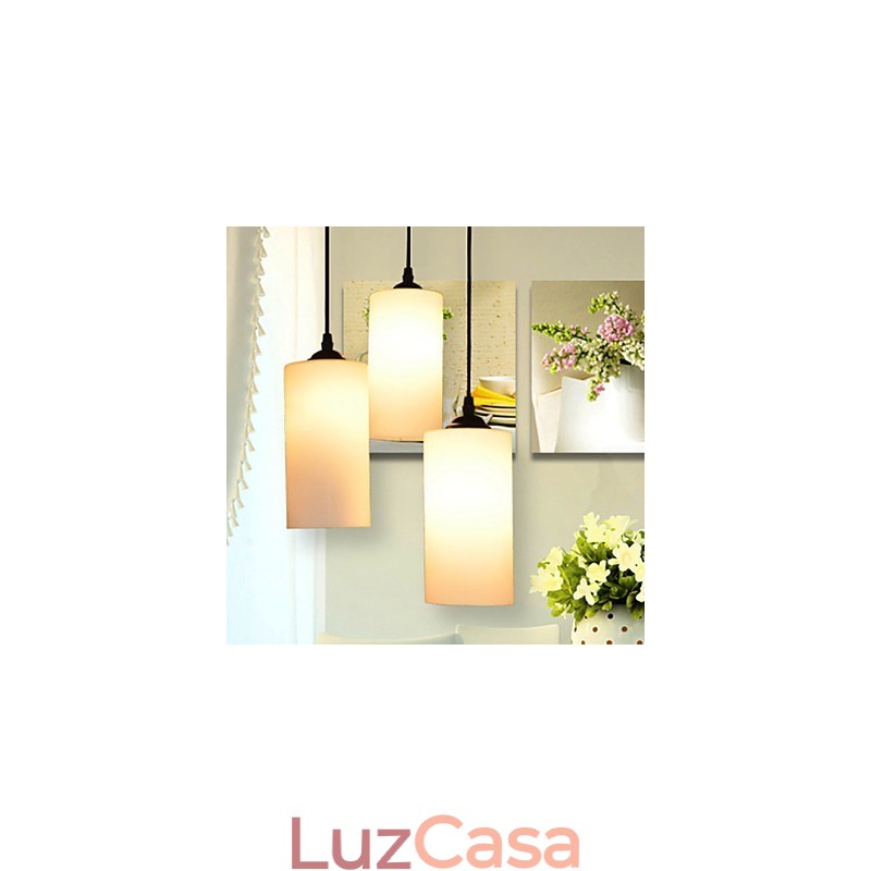 Lâmpada de luz de gota de cabeça única de vidro reto redondo