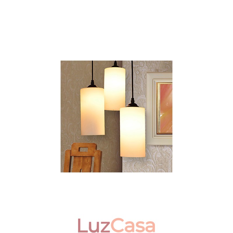 Lâmpada de luz de gota de cabeça única de vidro reto redondo