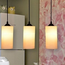 Lâmpada de luz de gota de cabeça única de vidro reto redondo