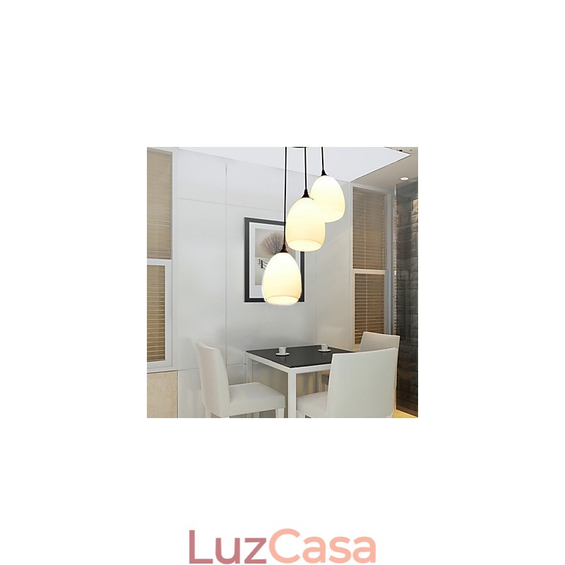 Lustre de vidro criativo contemporâneo e contraído em L com bola de vidro para refeições