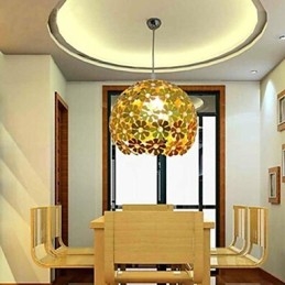 Lustre moderno e contemporâneo de cristal estilo mini metal dourado