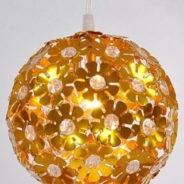 Lustre moderno e contemporâneo de cristal estilo mini metal dourado