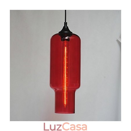 Pingente de vidro moderno em design de bolha marrom