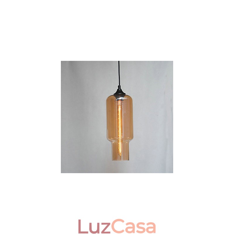 Pingente de vidro moderno em design de bolha marrom