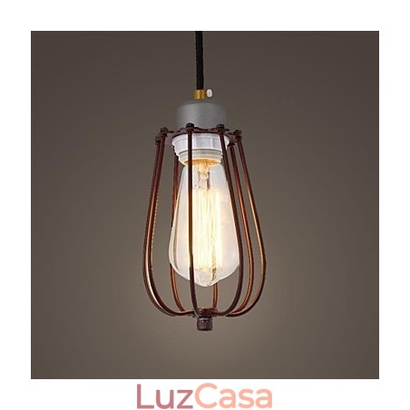 Luminária pendente de metal com pintura estilo vintage mini Luminária pendente de metal com pintura estilo vintage mini