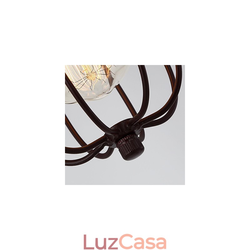 Luminária pendente de metal com pintura estilo vintage mini