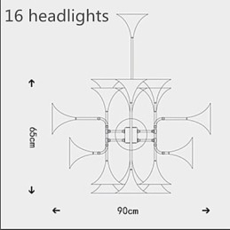 Lustre de metal galvanizado estilo country mini