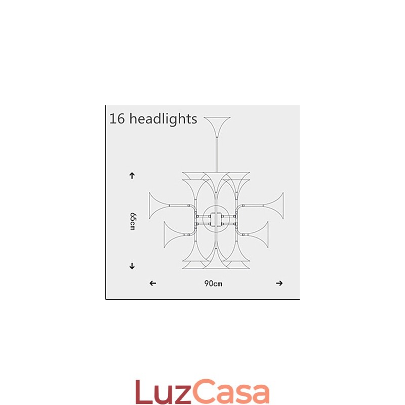 Lustre de metal galvanizado estilo country mini