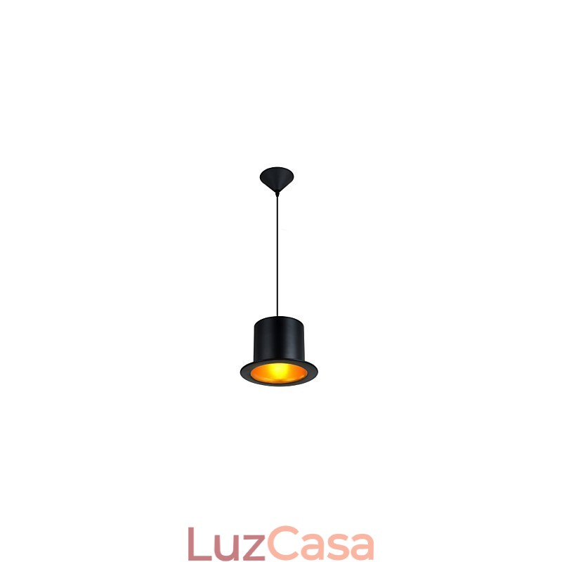 Luminária pendente de metal com pintura retrô para garagem