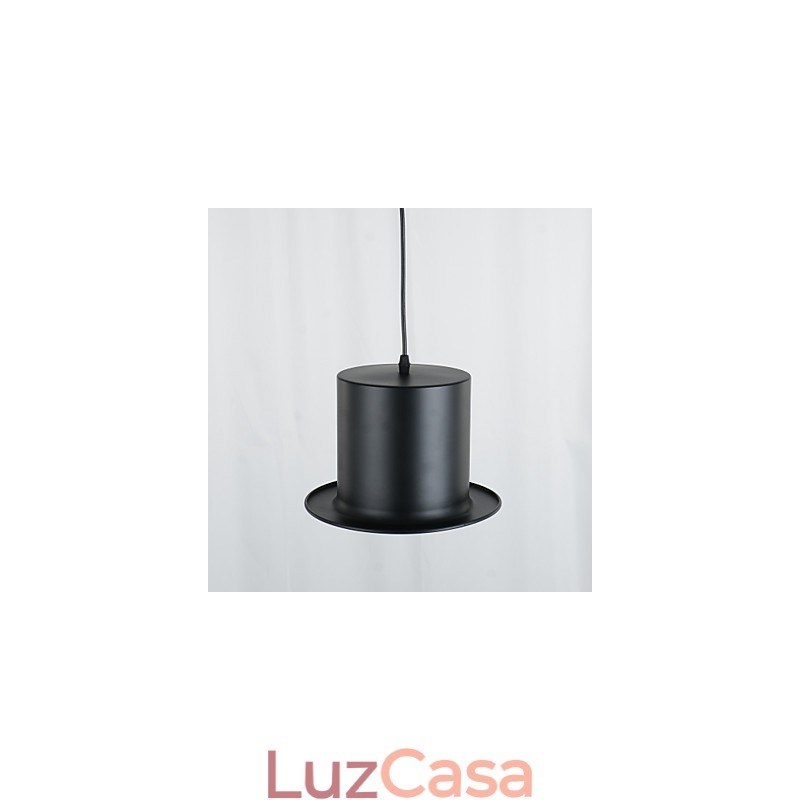 Luminária pendente de metal com pintura retrô para garagem