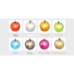 Criativo The Nordic Color Restaurando os antigos costumes Goldfish Bowl Vidro Criativo Droplight Lâmpada Luz (Se você pedir várias bolas de vidro, elas virão com um pingente fixo) (Selecione a quantidade e a cor da bola de vidro abaixo)