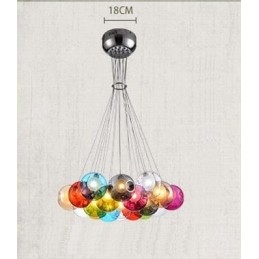 Criativo The Nordic Color Restaurando os antigos costumes Goldfish Bowl Vidro Criativo Droplight Lâmpada Luz (Se você pedir várias bolas de vidro, elas virão com um pingente fixo) (Selecione a quantidade e a cor da bola de vidro abaixo)
