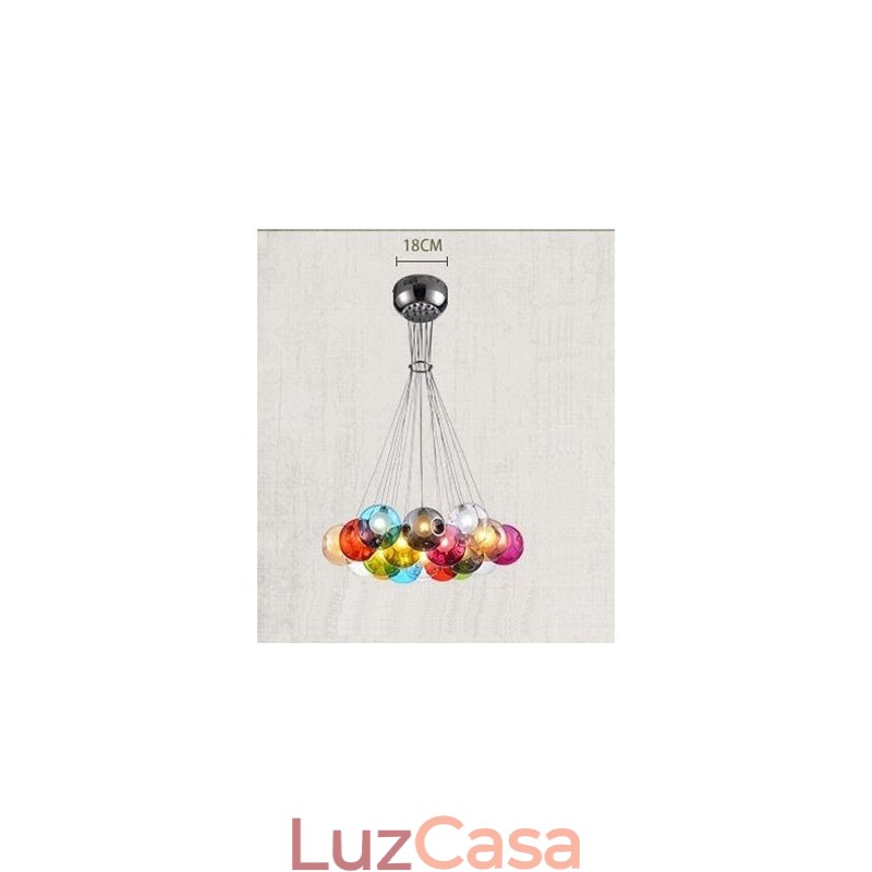 Criativo The Nordic Color Restaurando os antigos costumes Goldfish Bowl Vidro Criativo Droplight Lâmpada Luz (Se você pedir várias bolas de vidro, elas virão com um pingente fixo) (Selecione a quantidade e a cor da bola de vidro abaixo)
