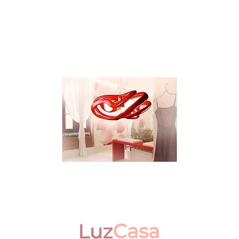 Luminária pendente de resina com pintura contemporânea moderna