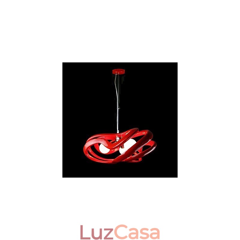 Luminária pendente de resina com pintura contemporânea moderna